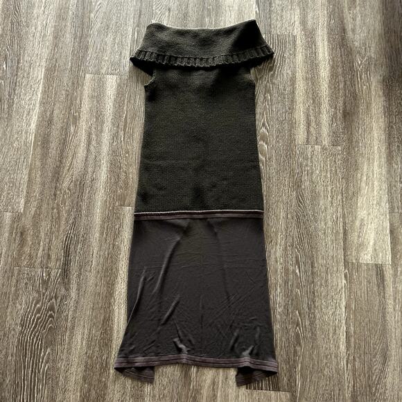 Rick Owens Vintage Queen F/W 2004 Espresso Brown Open Front Long Wool Sweater 44 - Picture 8 of 16